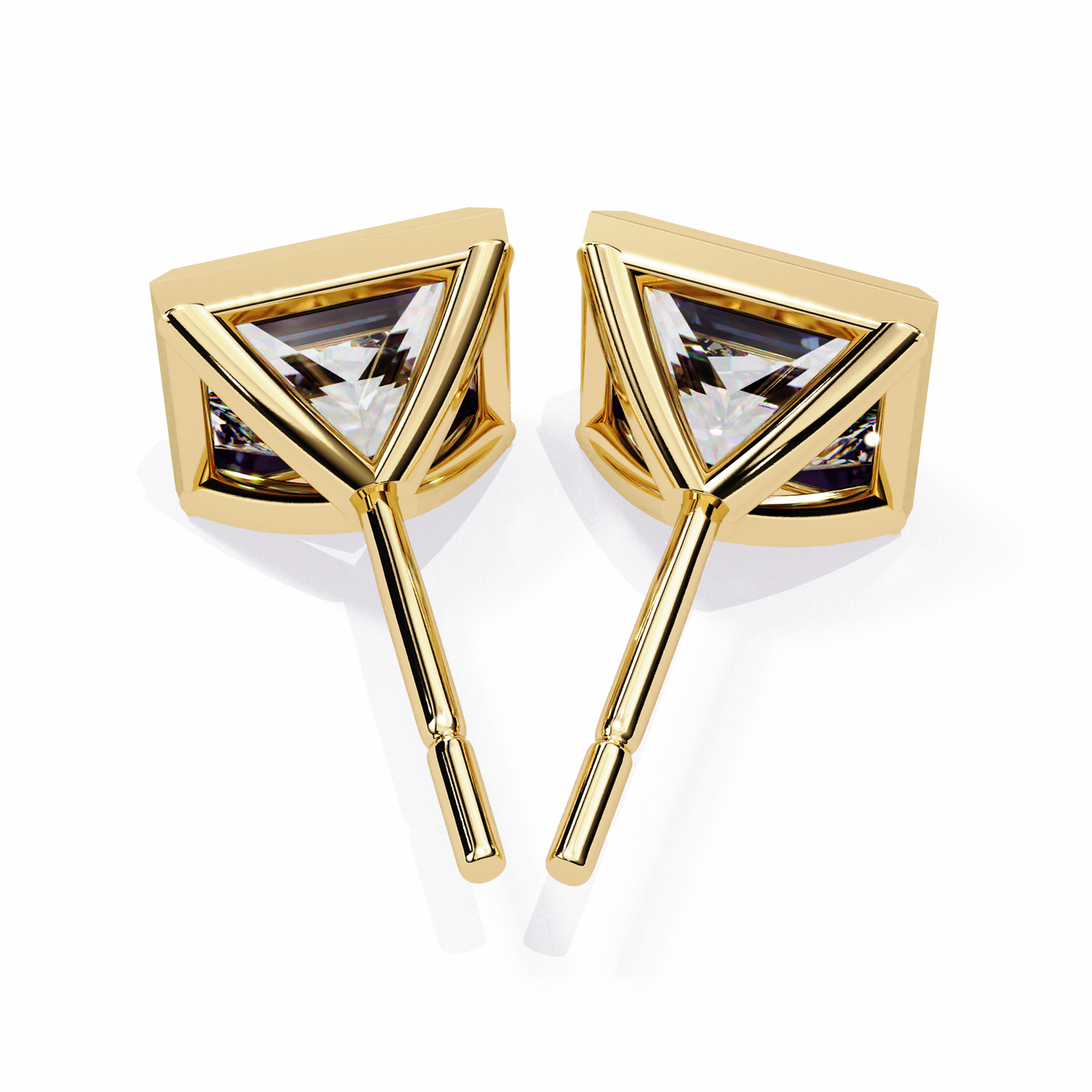 Princess Cut Lab Diamond Bezel Set Diamond Studs | IGI | LAB GROWN DIAMONDS