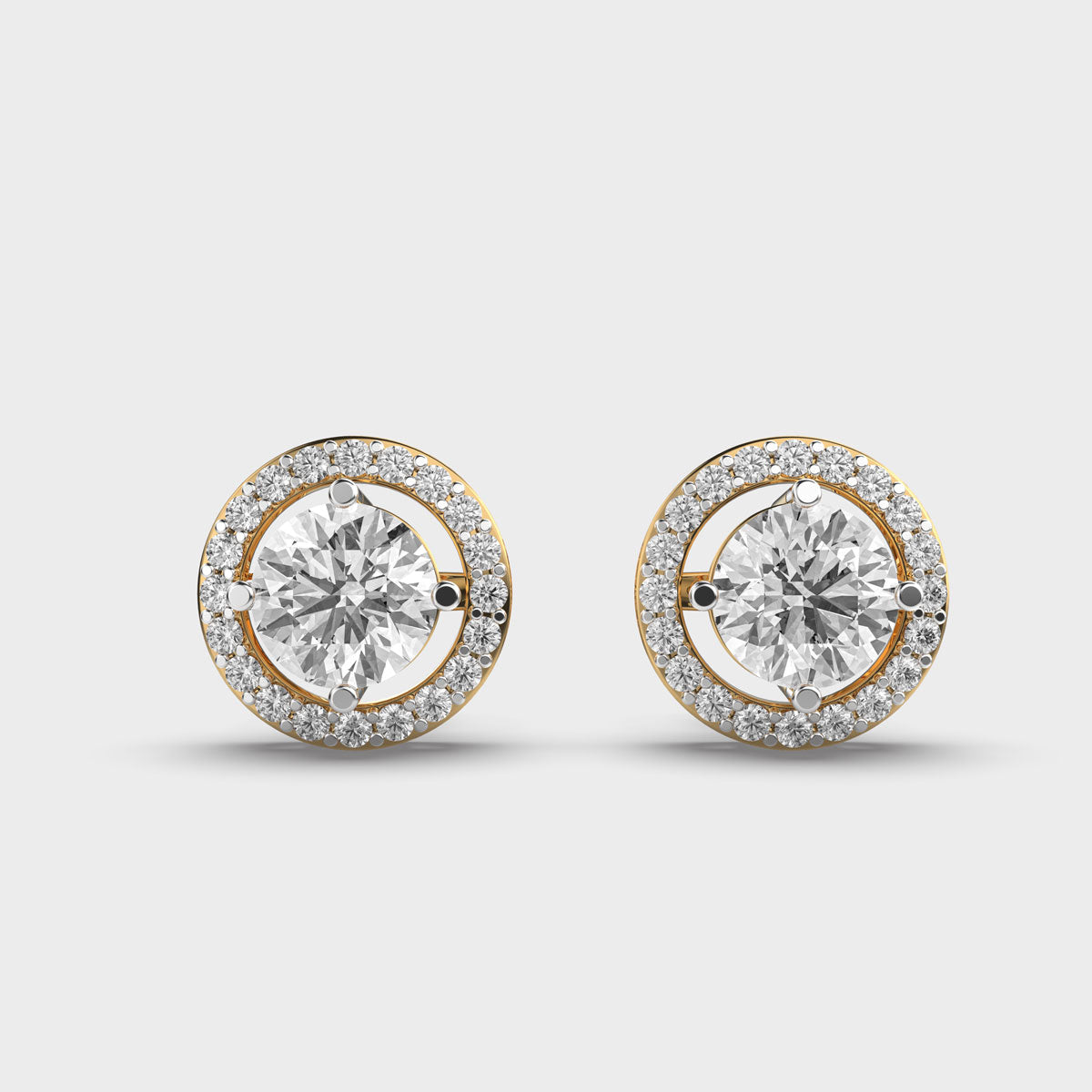 Fancy Circles Detachable Diamond Stud| IGI | LAB GROWN DIAMONDS